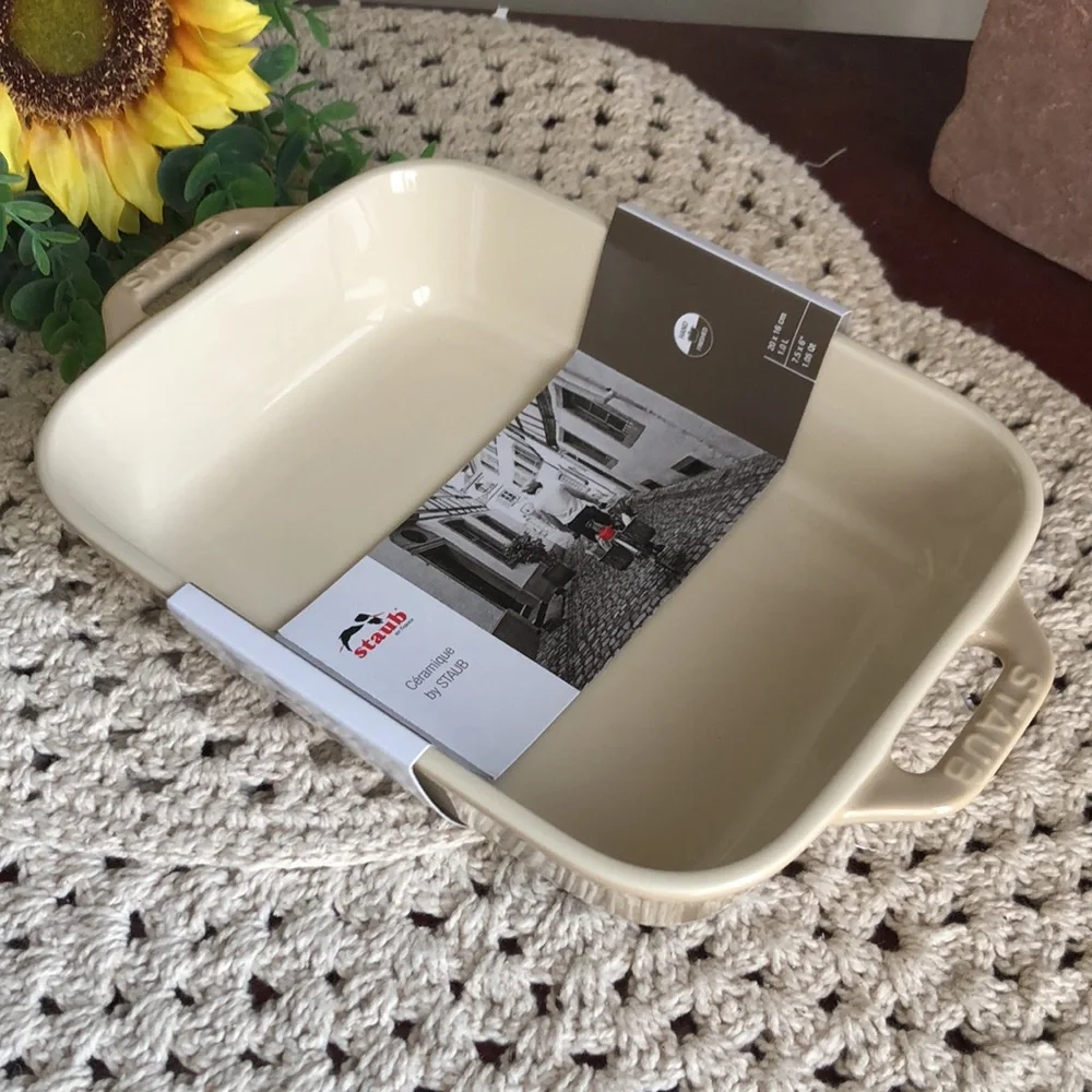 Staub Taupe Ceramic Rectangular Baking Dish